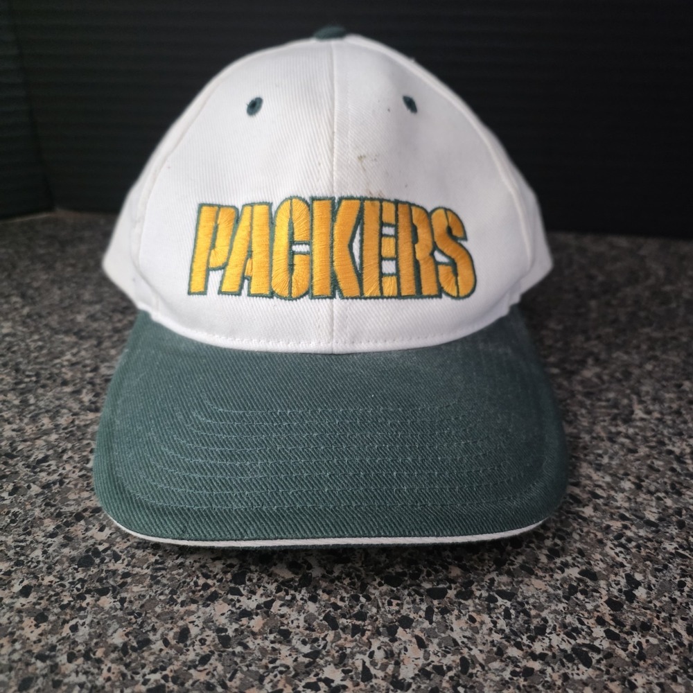 Vintage Green Bay Packers Sports Specialties‎ Men's Snapback Hat White Green